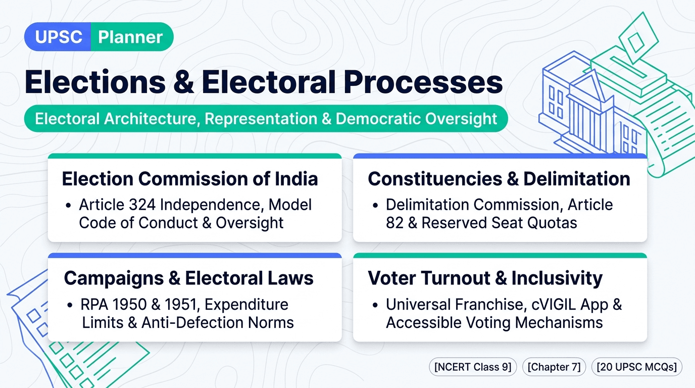 NCERT Class 9 Social Science Chapter 7 Elections Concept Board