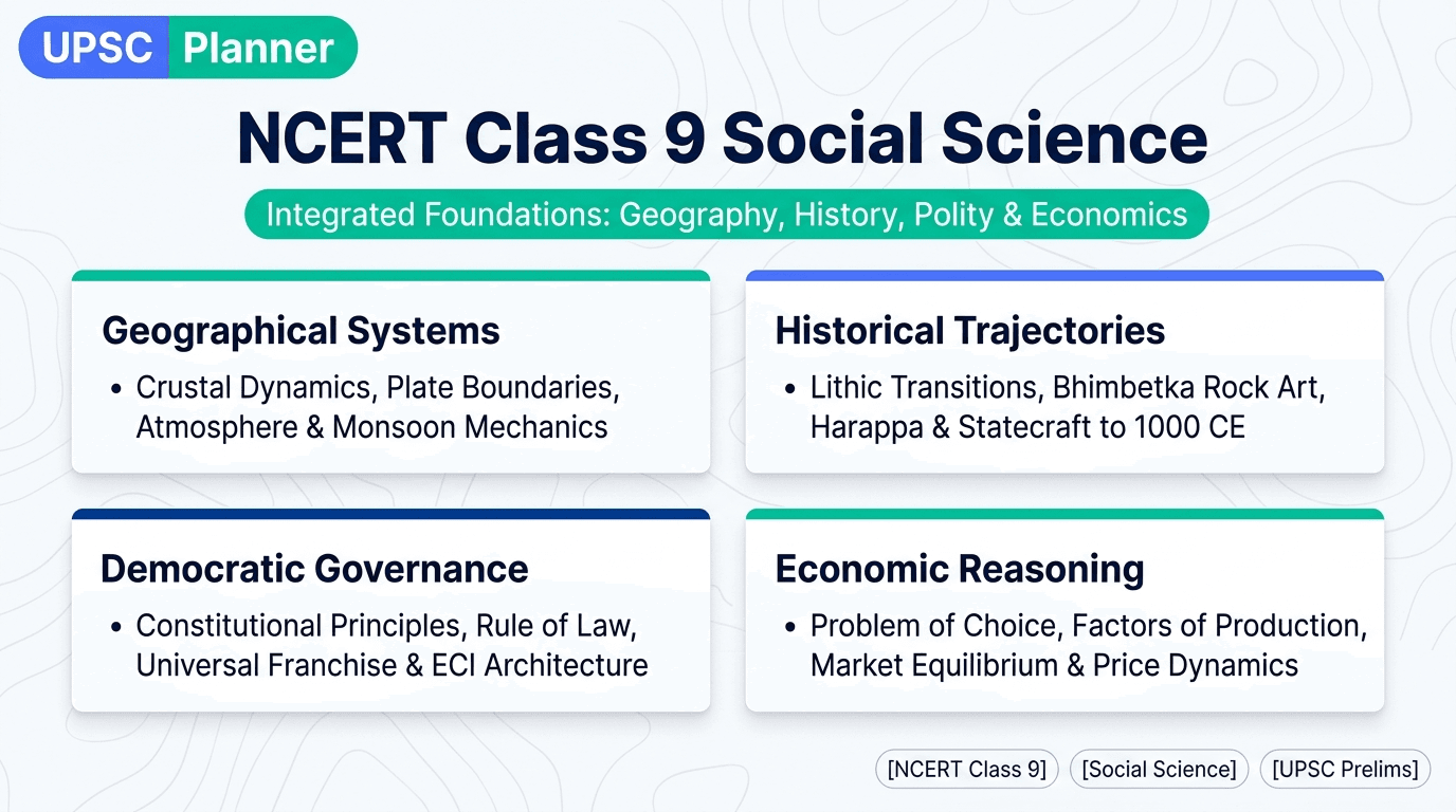 NCERT Class 9 Social Science MCQs Suite Concept Board