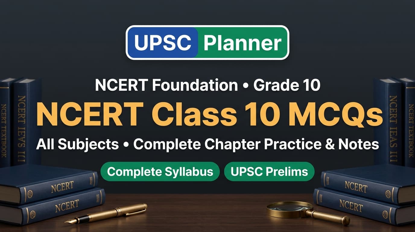 UPSC Planner NCERT Class 10 MCQs Grade Hub cover banner