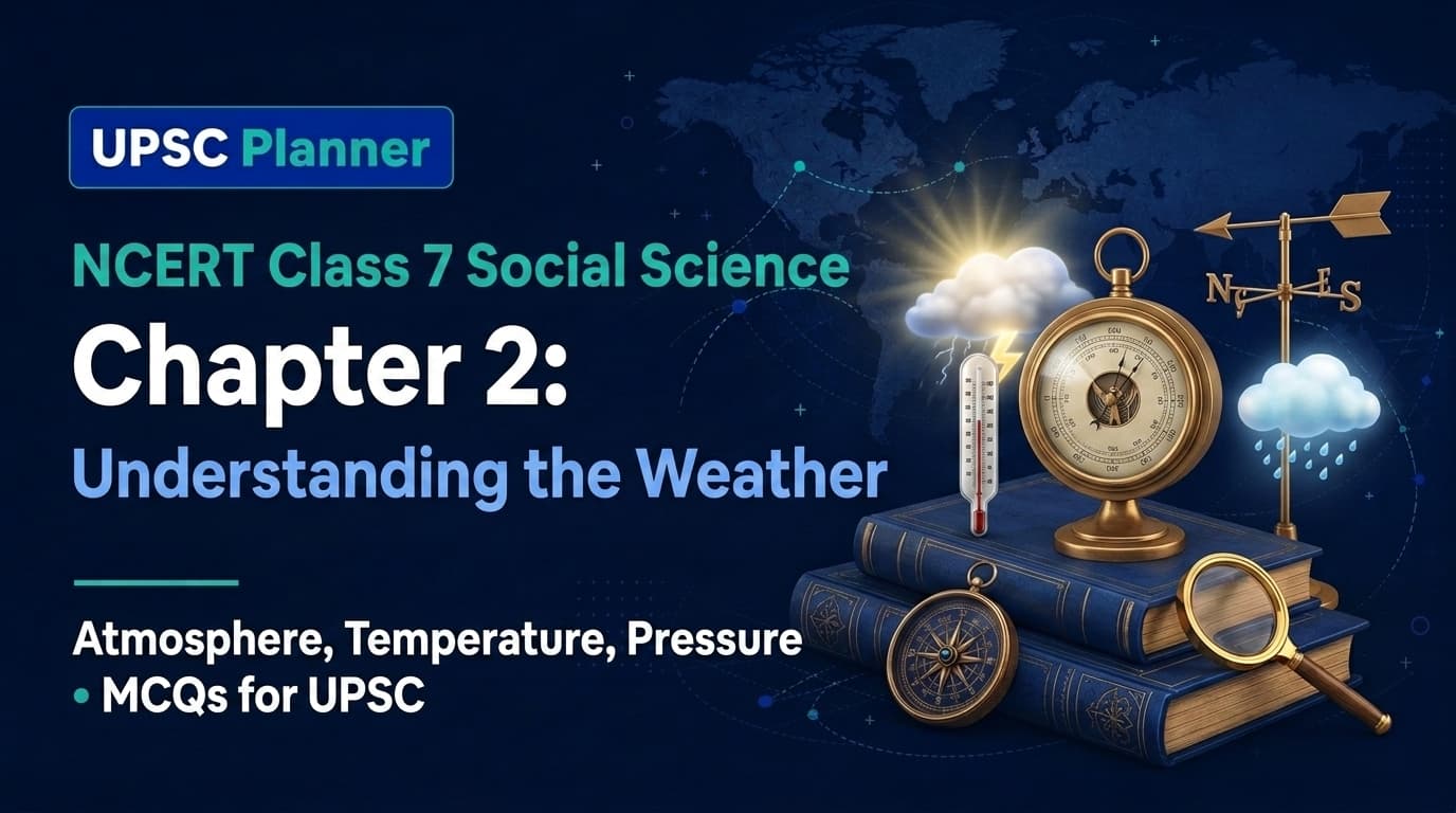 UPSC Planner NCERT Class 7 Chapter 2: Understanding the Weather MCQs cover banner