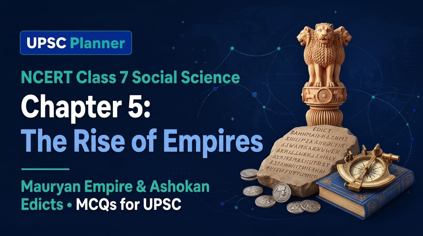 UPSC Planner NCERT Class 7 Chapter 5: The Rise of Empires MCQs cover banner