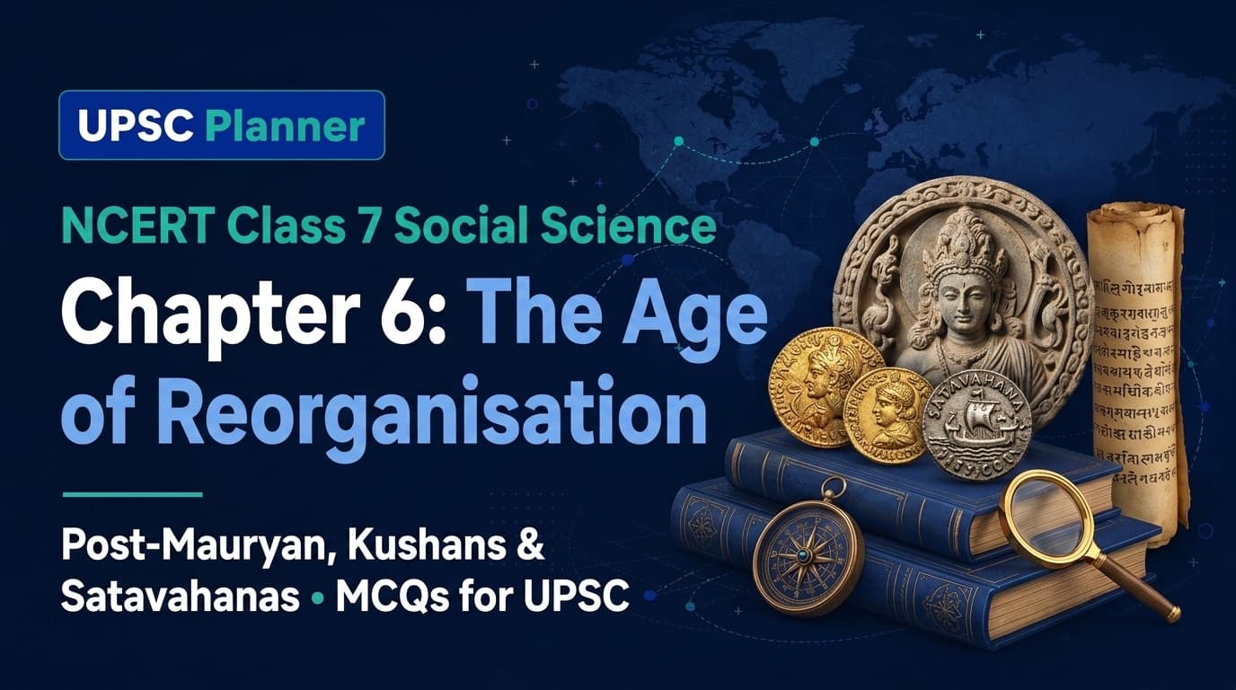 UPSC Planner NCERT Class 7 Chapter 6: The Age of Reorganisation MCQs cover banner