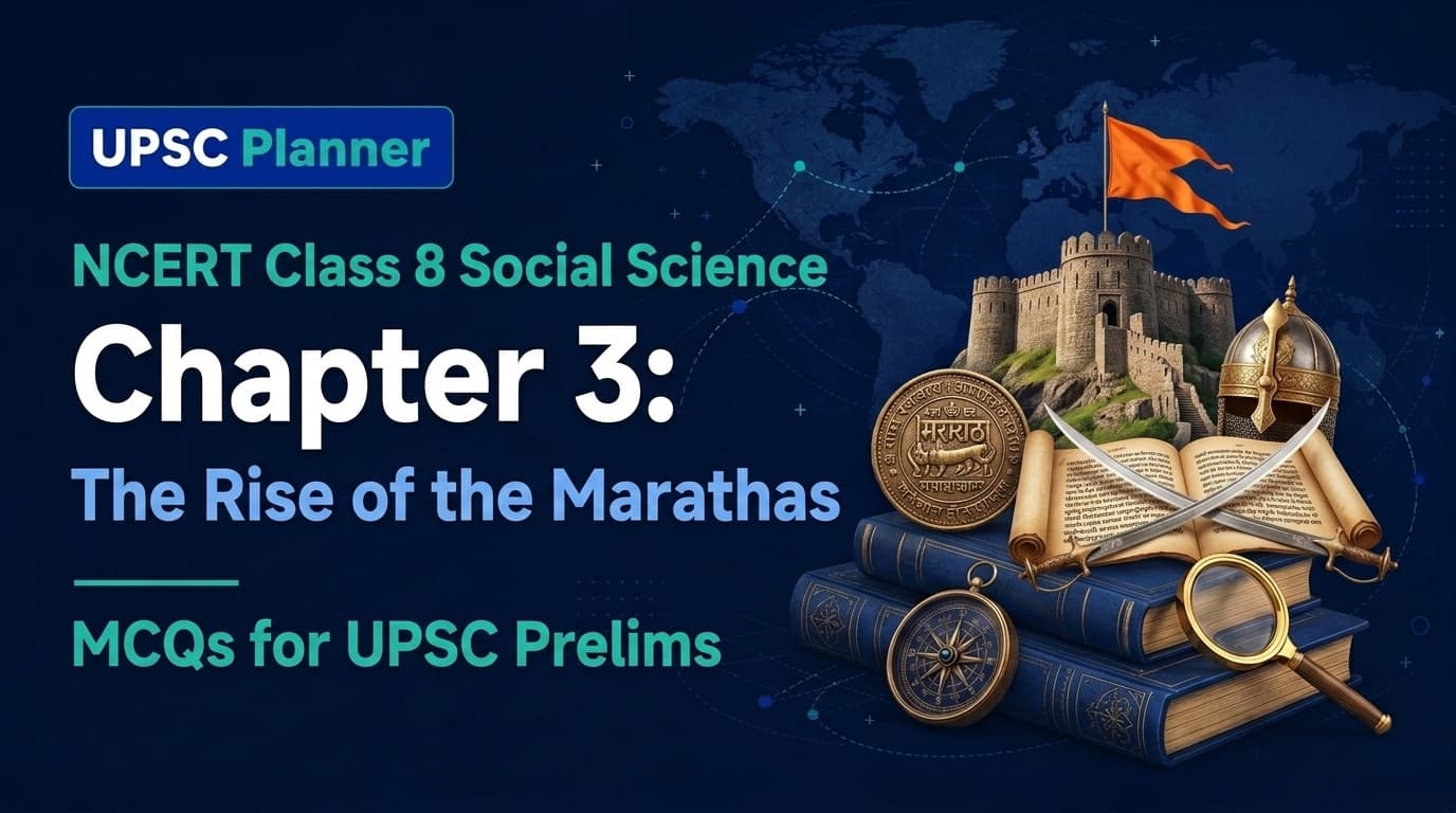 UPSC Planner NCERT Class 8 Chapter 3: The Rise of the Marathas MCQs cover banner