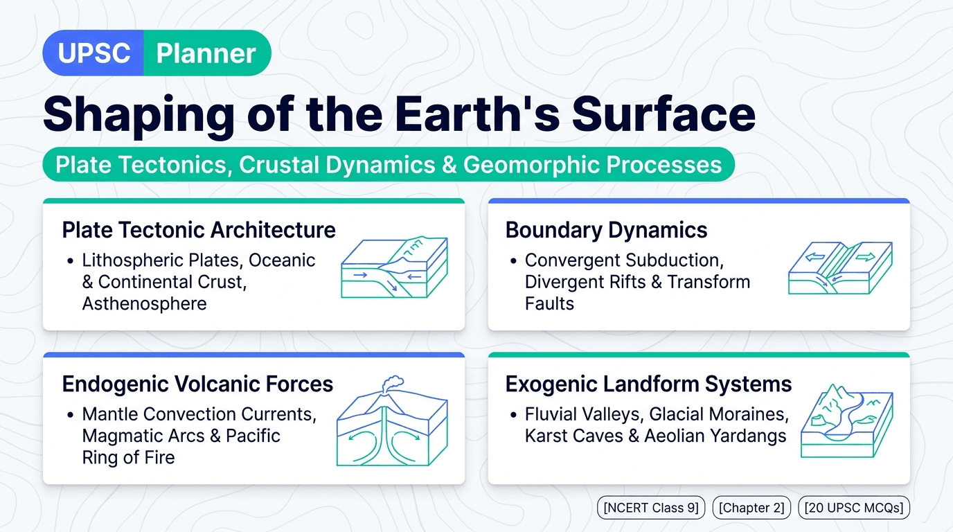 NCERT Class 9 Social Science Chapter 2 Shaping of the Earth's Surface Concept Board