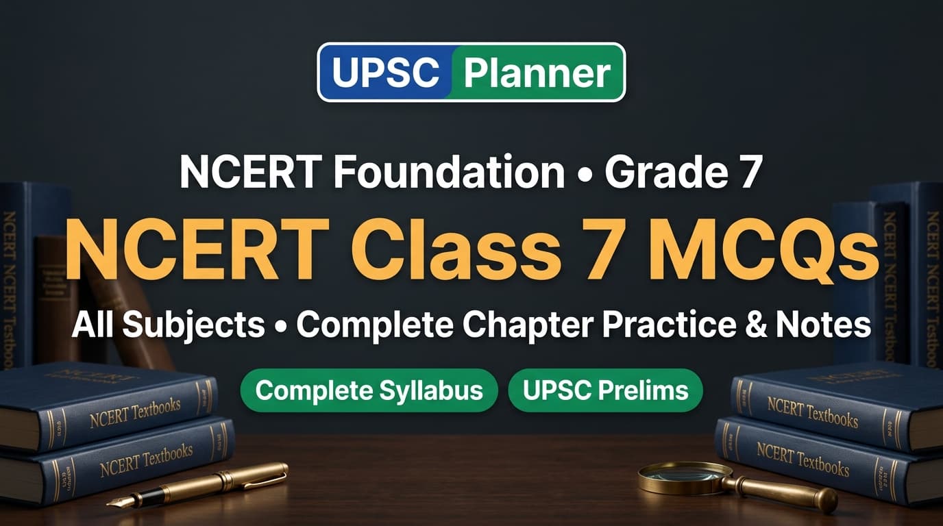 UPSC Planner NCERT Class 7 MCQs Grade Hub cover banner