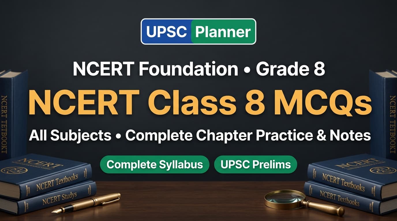 UPSC Planner NCERT Class 8 MCQs Grade Hub cover banner
